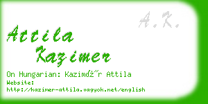 attila kazimer business card